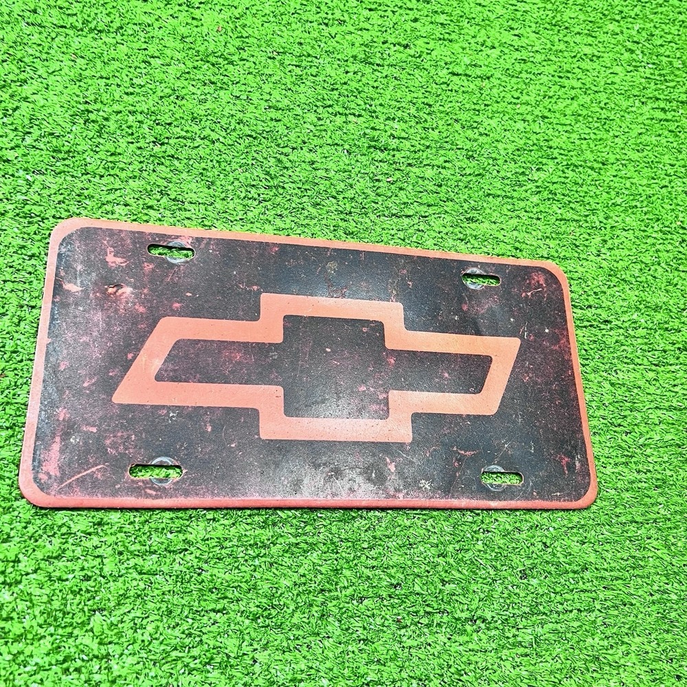 Chevy‎ Red Bowtie Booster Plate Vintage Chevrolet Intimidator Colors Distressed